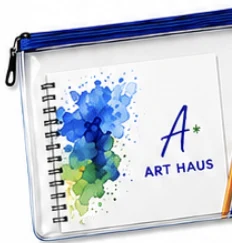 A personalized ArtHaus art portfolio bag