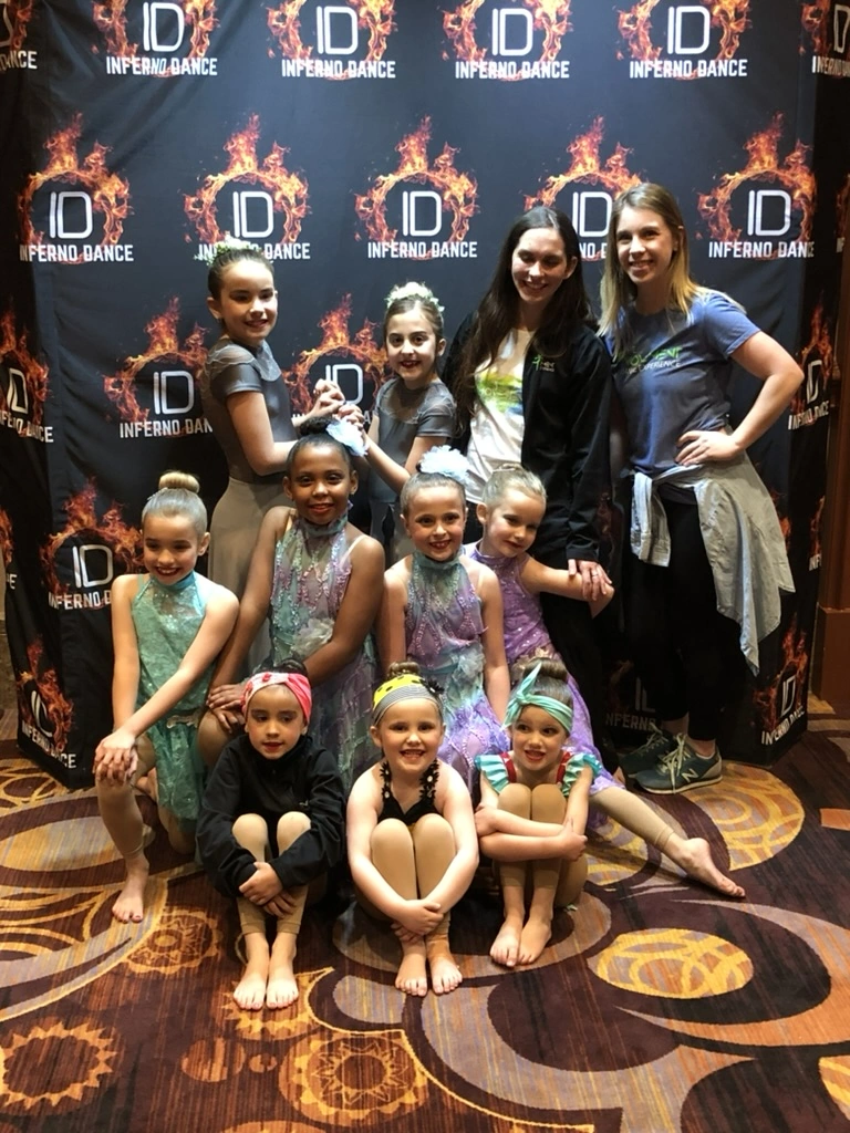 The early Movement Dance Company team with their teachers at Inferno Dance