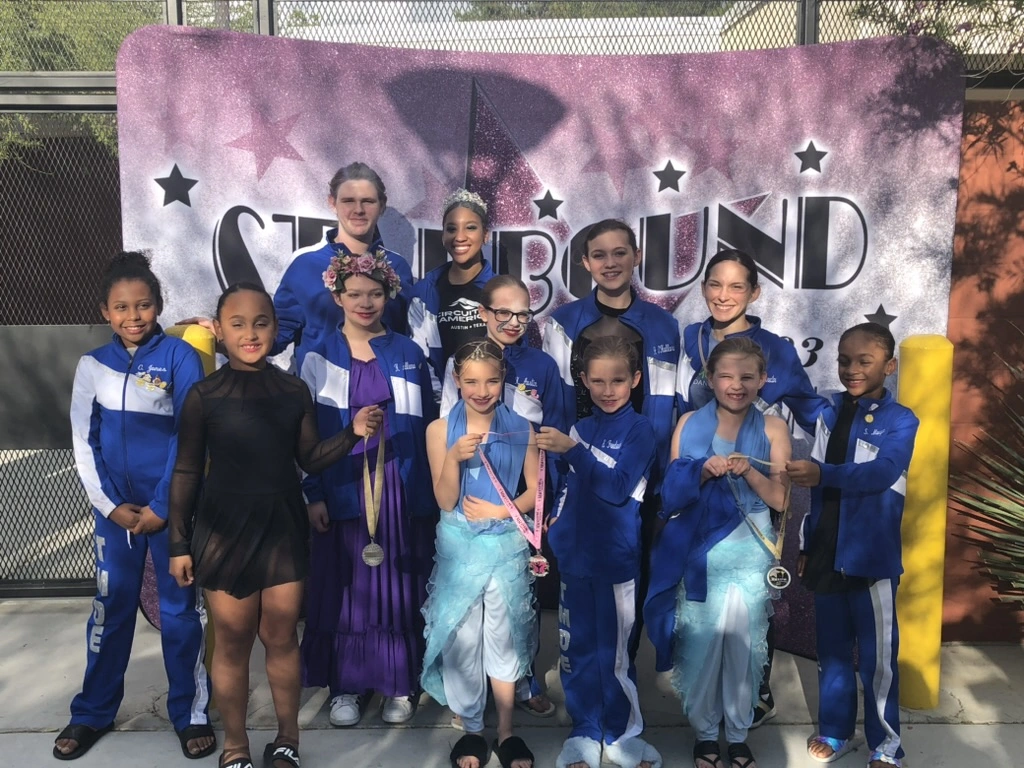 The Movement Dance Company team with their medals at a Starbound dance competition
